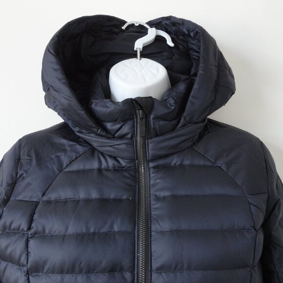 NWT LULULEMON Navy Blue Goose Down Long Hooded Brave The Cold Parka Jacket 4 - Picture 3 of 12